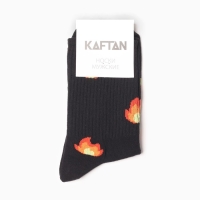 Носки мужские "Огни" р. 41-44 (27-29 см), чёрный Носки мужские "Огни" р. 41-44 (27-29 см), чёрный