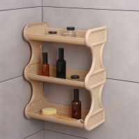 Полка для ванной комнаты Rattan, 3-х ярусная, 32×17×41,8 см, цвет морской песок Полка для ванной комнаты Rattan, 3-х ярусная, 32×17×41,8 см, цвет морской песок