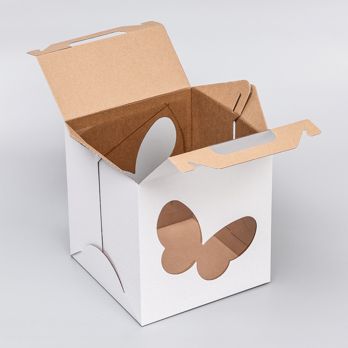 Кондитерская упаковка, 2 окна, 28 х 28 х 30 см Кондитерская упаковка, 2 окна, 28 х 28 х 30 см