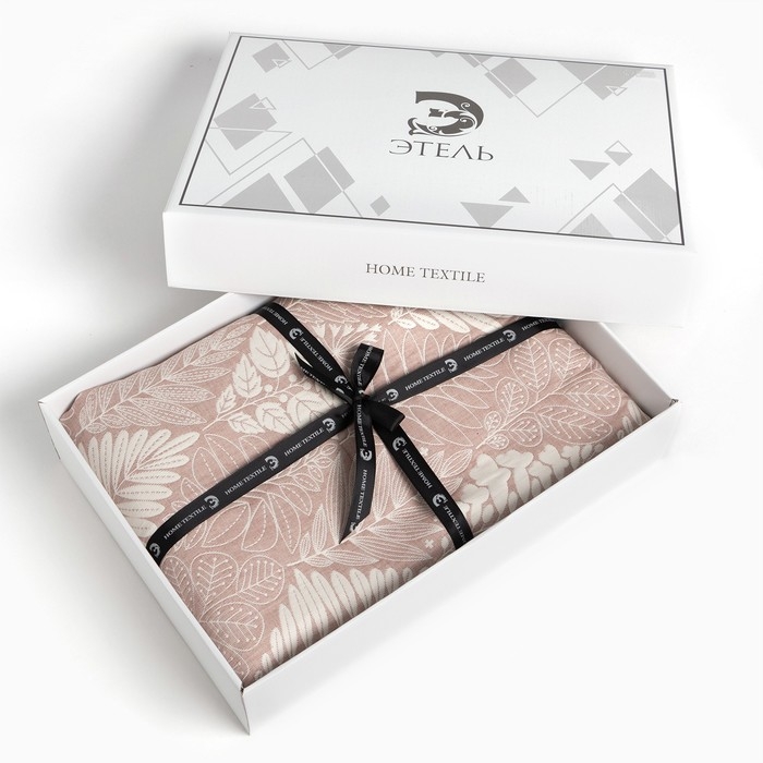 Покрывало хлопковое Этель &laquo;Лес&raquo; 150х240&plusmn;5 см, цвет бежевый, 100% хлопок, 300 гр/м2