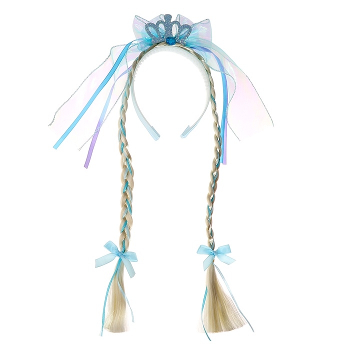 Карнавальный ободок &laquo;Корона&raquo; с косичками