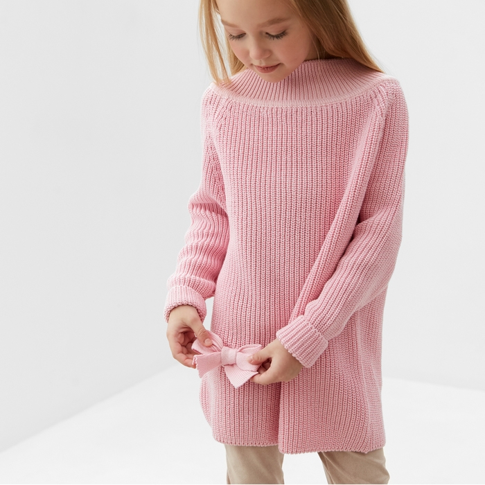 Свитер вязаный для девочки MINAKU, цвет розовый, рост 104 см Свитер вязаный для девочки MINAKU, цвет розовый, рост 104 см