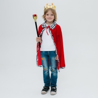 Карнавальный набор &laquo;Важный король&raquo;: плащ, корона на липучках, жезл