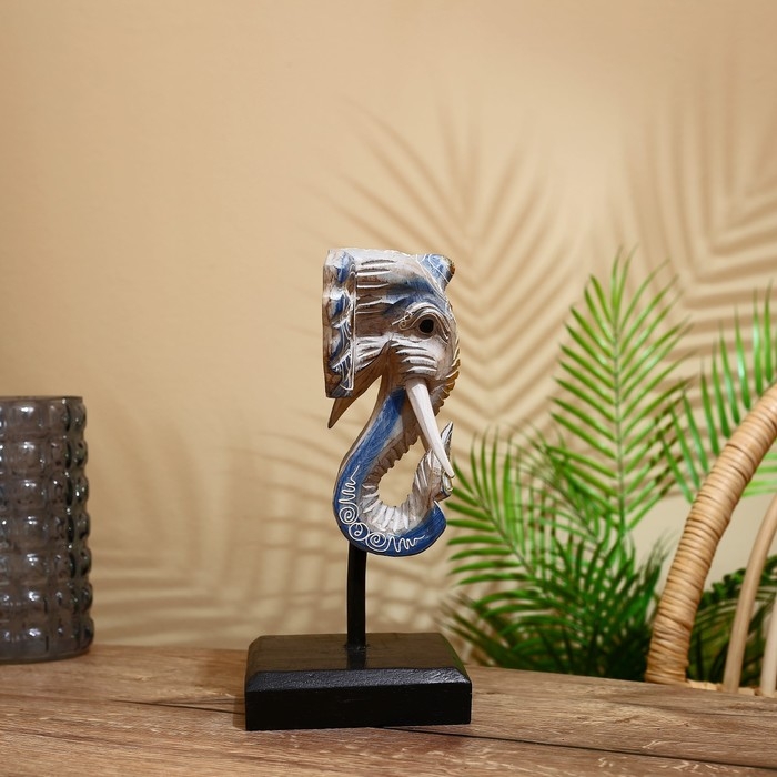 Сувенир "Голова слона" на подставке, албезия 35 см