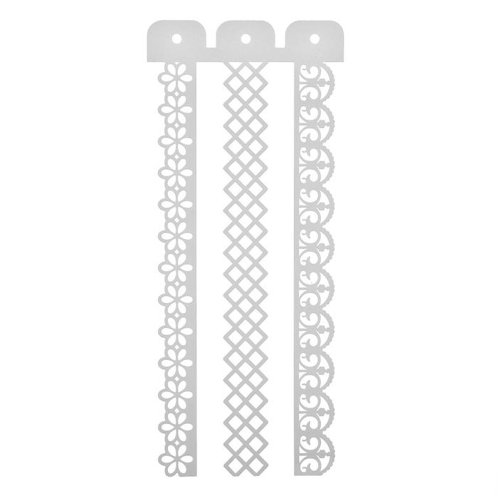 Трафарет пластик "Бордюр. Узоры" 10х23 см