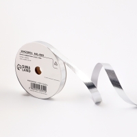 Лента для декора и подарков "Металл", 1,2см х 45м, серебряная Лента для декора и подарков "Металл", 1,2см х 45м, серебряная