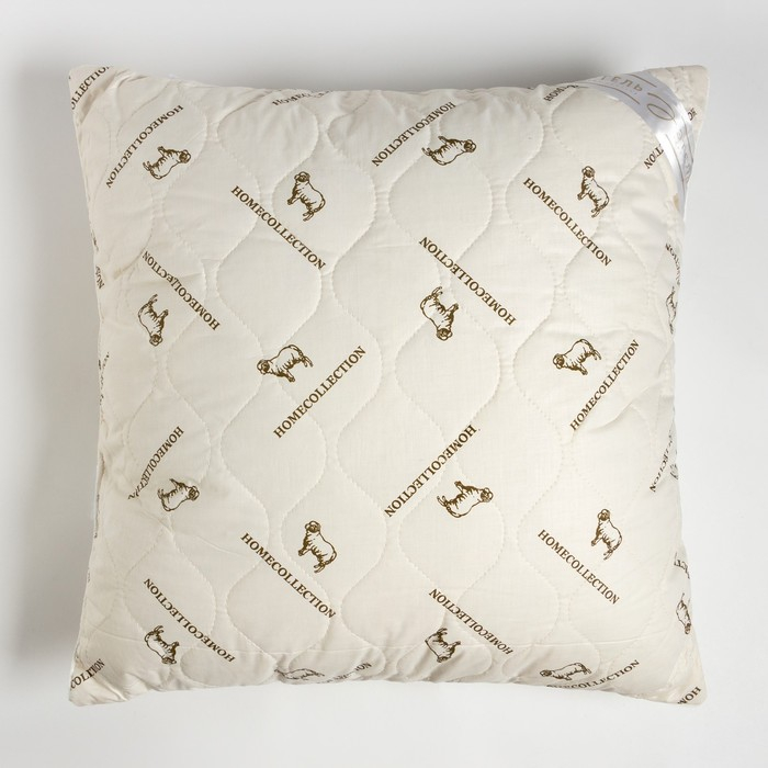 Подушка "Этель", подстёжка &mdash; овечья шерсть, 70х70 см, тик