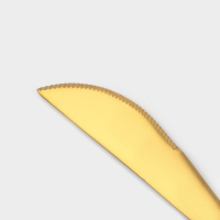 Столовые приборы из нержавеющей стали Magistro &laquo;Фолк&raquo;, 4 предмета, цвет металла золотой, чёрные ручки