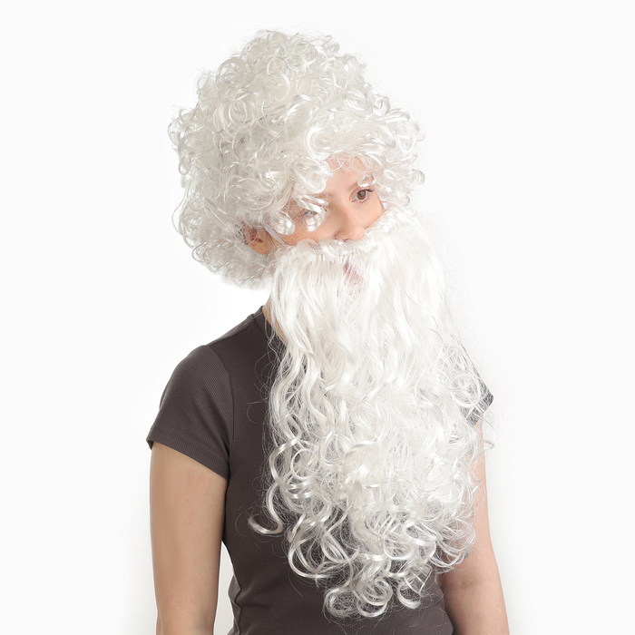 Карнавальный набор &laquo;Дед Мороз&raquo;, кудрявая борода, парик