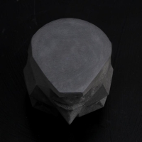 Кашпо полигональное из гипса &laquo;Голова&raquo;, цвет чёрный, 11 &times; 12 см