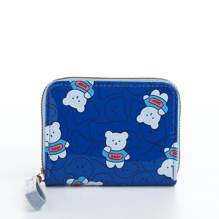 Кошелёк детский на молнии, цвет синий Кошелёк детский на молнии, цвет синий