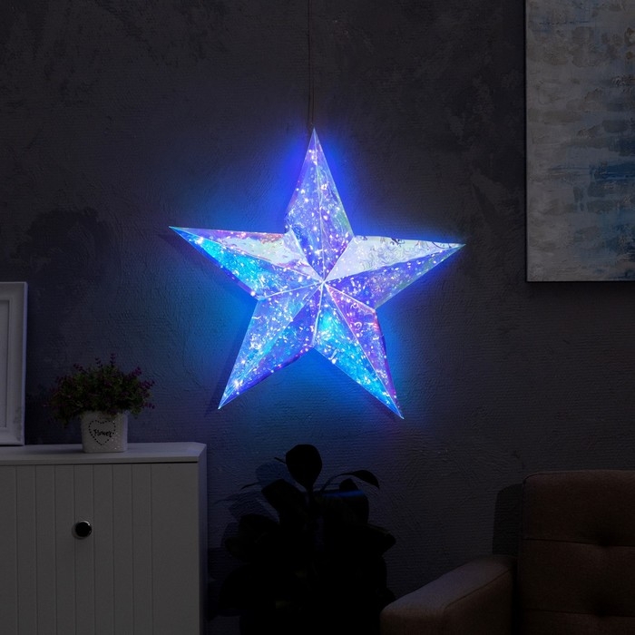 Светодиодная фигура «Звезда» 60 см, пластик, 220 В, свечение белое Светодиодная фигура «Звезда» 60 см, пластик, 220 В, свечение белое