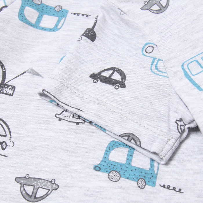 Футболка детская, цвет серый/мишки, рост 92 см