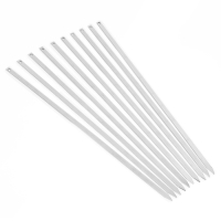 Набор шпажек - шампуров для шашлыка 10 шт, ширина - 1 см, 48 см, металлические Набор шпажек - шампуров для шашлыка 10 шт, ширина - 1 см, 48 см, металлические