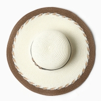 Шляпа женская MINAKU, цв. коричневый, р-р 58 Шляпа женская MINAKU, цв. коричневый, р-р 58