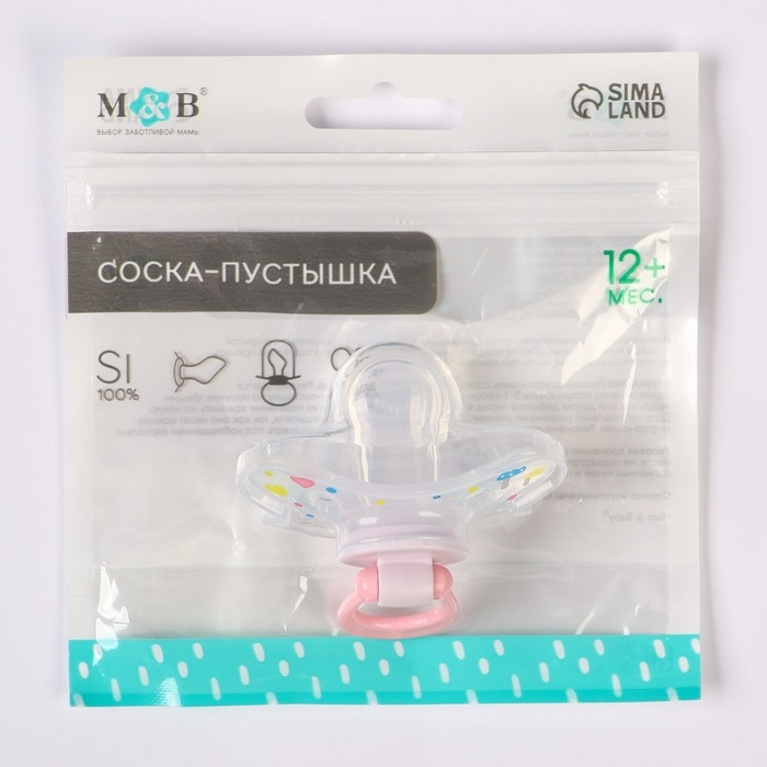 Соска - пустышка силиконовая ортодонтическая «Зайка», от 12 мес., с колпачком, цвет розовый Соска - пустышка силиконовая ортодонтическая «Зайка», от 12 мес., с колпачком, цвет розовый