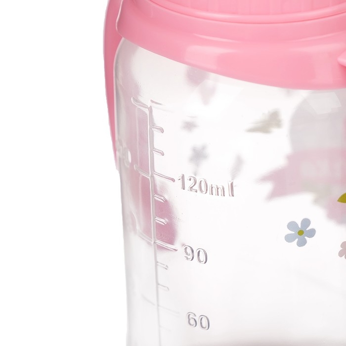 Бутылочка для кормления с ручками &laquo;Моя первая бутылочка&raquo;, классическое горло, 150 мл., от 0 мес., цвет розовый