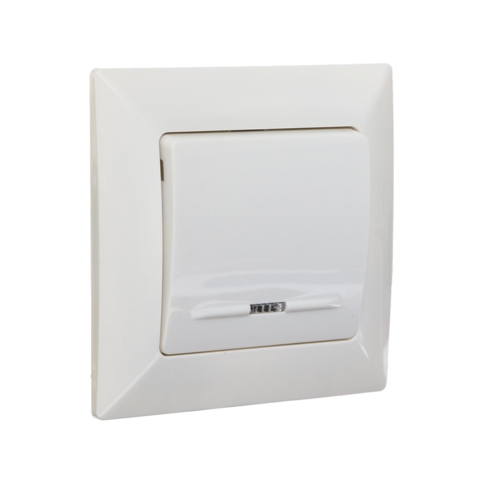 Выключатель Luazon Lighting Выключатель Luazon Lighting "Антей", 10 А, 1 клавиша, с подсветкой, скрытый белый
