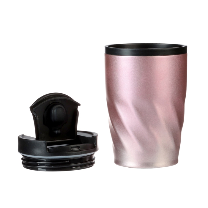 Термокружка, 350 мл, Графика, сохраняет тепло 2 ч, 13.5 х 8 см, розовый металлик Термокружка, 350 мл, Графика, сохраняет тепло 2 ч, 13.5 х 8 см, розовый металлик