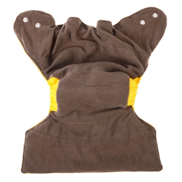 Многоразовый подгузник, 3-15 кг, угольно-бамбуковая ткань, цвет желтый, Крошка Я Многоразовый подгузник, 3-15 кг, угольно-бамбуковая ткань, цвет желтый, Крошка Я