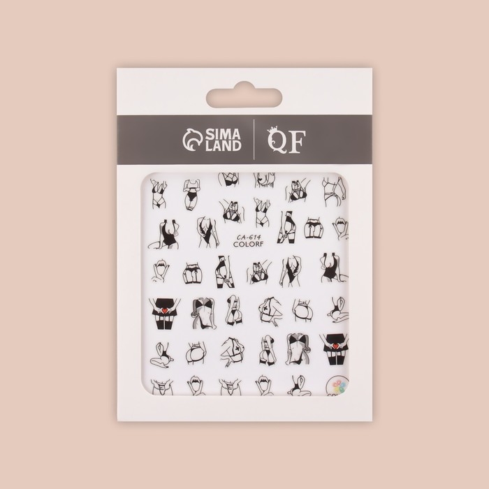 Наклейки для ногтей «Super Lady», разноцветные Наклейки для ногтей «Super Lady», разноцветные