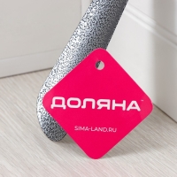 Ложка для обуви Доляна, с кольцом, металлическая, 22&times;5 см, покрытие антик серебро