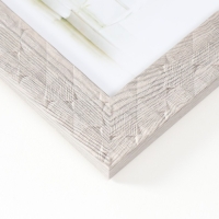 Фоторамка пластик 13х18 см "Ромбы. Текстура дерева" серая 21,5х16,5 см