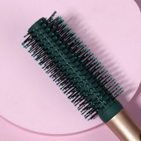 Брашинг, прорезиненная ручка, d = 2/4 &times; 23 см, цвет зелёный/золотистый