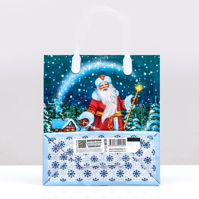 Новый год. Пакет "Сияние ночи", мягкий пластик, 22 х 25 см.