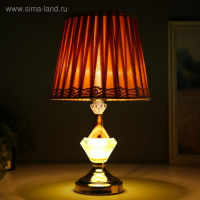 Лампа настольная 16140/1 E27+LED подсветка 40Вт золото 25х25х42 см RISALUX