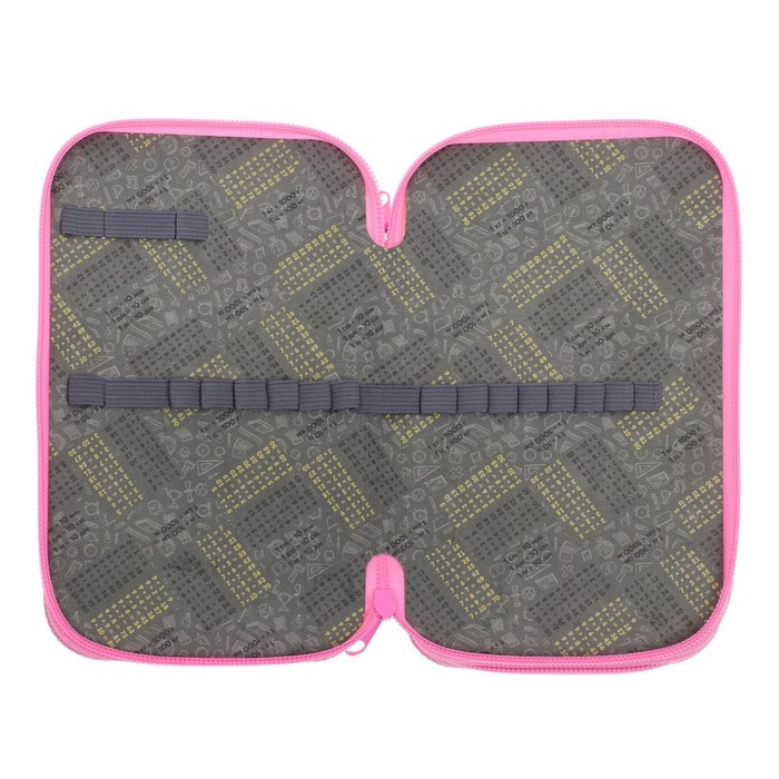 Пенал 2 секции, 125 х 205 х 40 мм, Calligrata 30П26/2 "Авокадо-кот", ламинированный картон