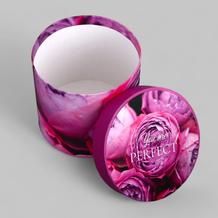 Набор шляпных коробок для цветов 4 в 1, упаковка подарочная, &laquo;Пионы&raquo;, 20 х 17,5 - 16 х 14 см