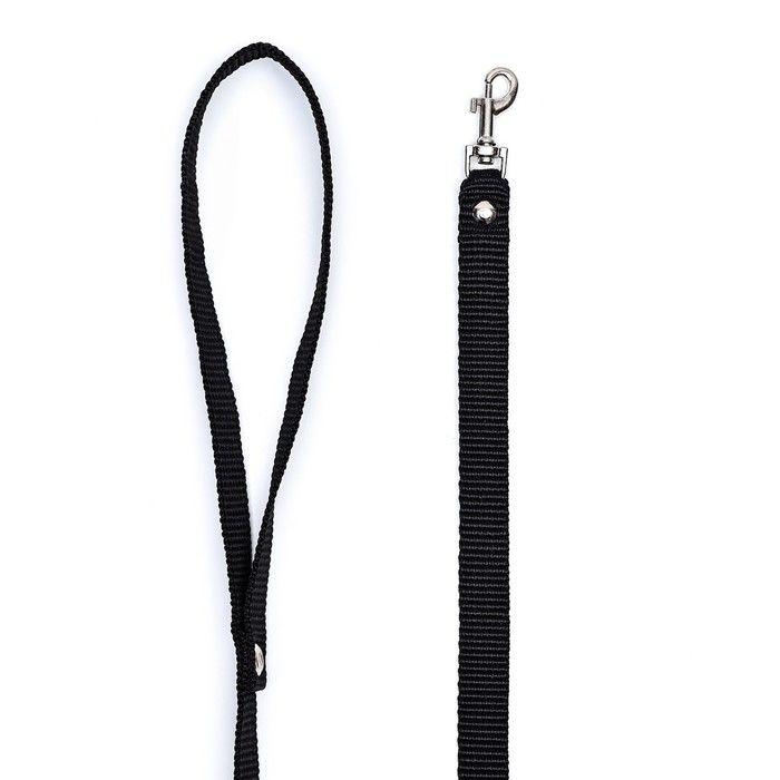 Поводок капроновый, 120 х 1,5 см, чёрный Поводок капроновый, 120 х 1,5 см, чёрный