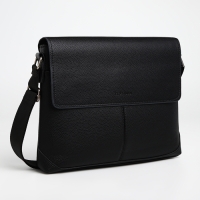 Сумка мужская деловая TEXTURA, 2 наружных кармана, цвет чёрный Сумка мужская деловая TEXTURA, 2 наружных кармана, цвет чёрный