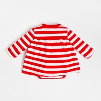 Боди-платье Крошка Я &laquo;Бантик&raquo;, рост 62-68 см, цвет красный/белый