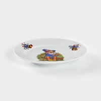 Тарелка фарфоровая &laquo;Лесовичок&raquo;, d=17 см, рисунок микс
