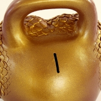 Новый год. Символ 2025. Копилка "Гиря Змея" коричневая, 20см Новый год. Символ 2025. Копилка "Гиря Змея" коричневая, 20см