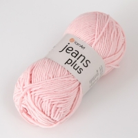 Пряжа "Jeans plus" 55% хлопок, 45% акрил 160м/100гр (74 нежн.розовый)