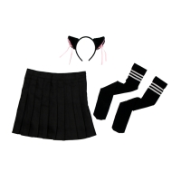 Карнавальный набор &laquo;Неко тян&raquo;, р. 46-48, цвет чёрный