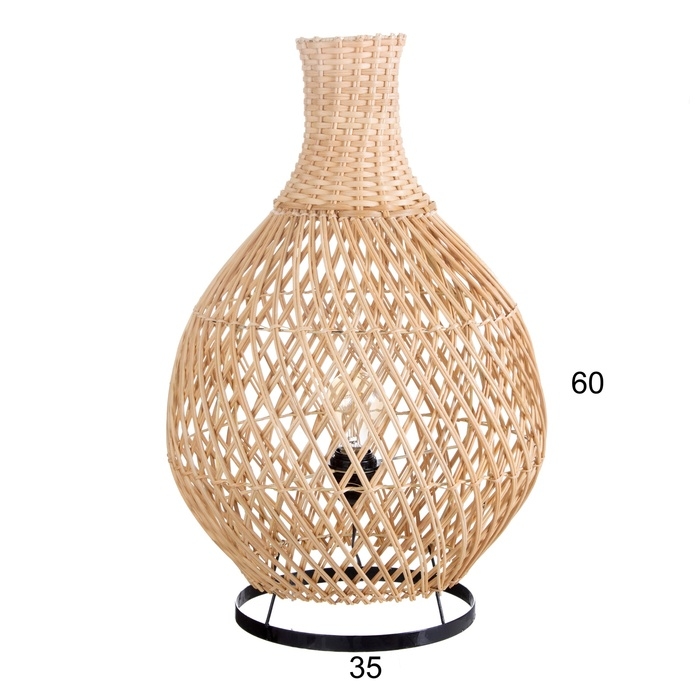 Светильник настольный из ротанга "Изящный" 1х120Вт, Е27, 35х35х60 см