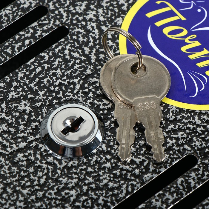 Ящик почтовый с замком, горизонтальный «Мини», серебристый Ящик почтовый с замком, горизонтальный «Мини», серебристый