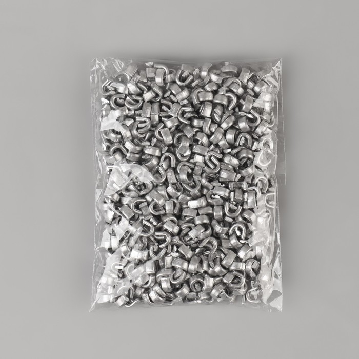 Верхний ограничитель для молнии, металлический, №8, 1000 &plusmn; 20 шт, цвет серебряный