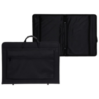 Папка для чертежей и рисунков для художников А3, 470 х 350 х 40 мм, с ручками, каркасная, текстильная, "Вдохновение" 1B31, карман, чёрная Папка для чертежей и рисунков для художников А3, 470 х 350 х 40 мм, с ручками, каркасная, текстильная, "Вдохновение" 1B31, карман, чёрная