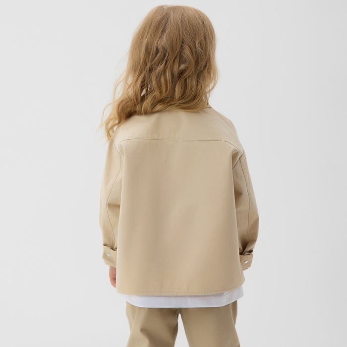 Рубашка детская MINAKU: Jeans collection, цвет бежевый, рост 98 см Рубашка детская MINAKU: Jeans collection, цвет бежевый, рост 98 см