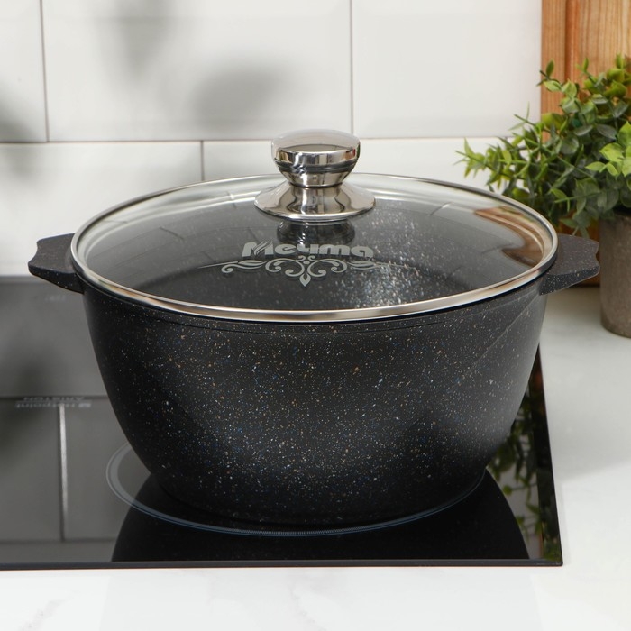 Кастрюля &laquo;Гранит Star&raquo;, 5 л, d=26 см, h=13 см, антипригарное покрытие, тёмно-синий