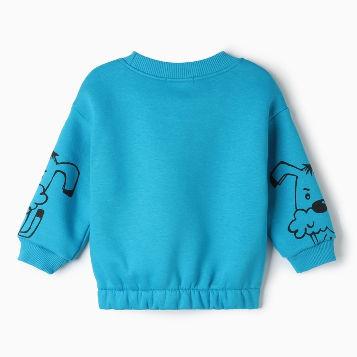 Свитшот для мальчика, цвет бирюзовый, рост 104 см