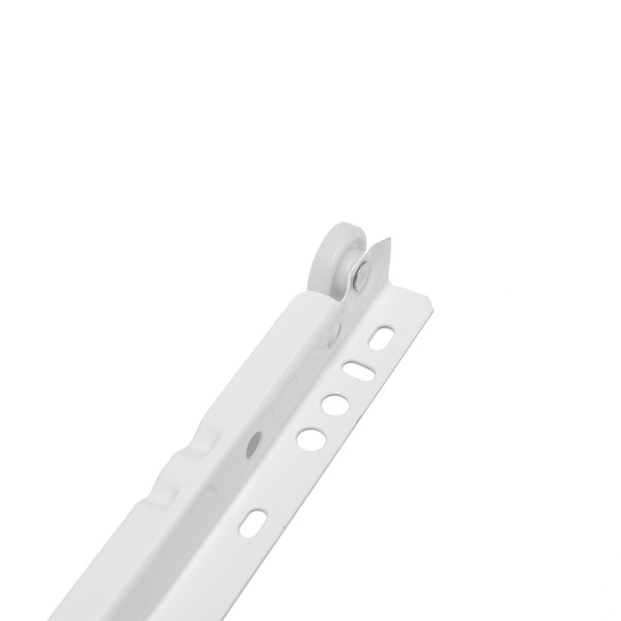 Роликовые направляющие ТУНДРА, L=400 мм, толщина 0,8 мм, белые, 2 шт. Роликовые направляющие ТУНДРА, L=400 мм, толщина 0,8 мм, белые, 2 шт.