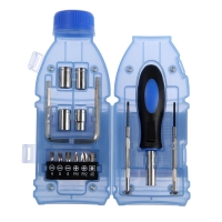 Набор инструментов ТУНДРА, подарочный пластиковый кейс "Бутылка", 15 предметов Набор инструментов ТУНДРА, подарочный пластиковый кейс "Бутылка", 15 предметов