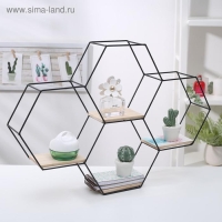 Полка 2-х ярусная Доляна «Лофт», 41×59×9,5 см, цвет чёрный Полка 2-х ярусная Доляна «Лофт», 41×59×9,5 см, цвет чёрный