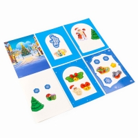 Объемная аппликация на новый год «Дед Мороз и зайка», новогодний набор для творчества Объемная аппликация на новый год «Дед Мороз и зайка», новогодний набор для творчества